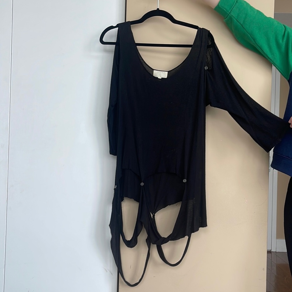 Alexis Vintage Black Mid Sleeve Top Small